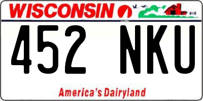 WI license plate 452NKU