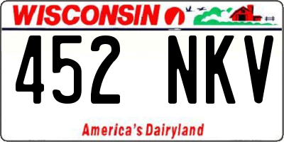WI license plate 452NKV