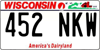 WI license plate 452NKW