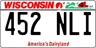 WI license plate 452NLI