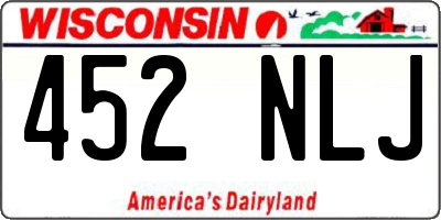 WI license plate 452NLJ