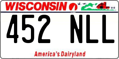 WI license plate 452NLL