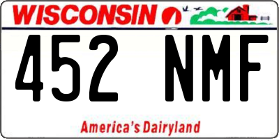 WI license plate 452NMF