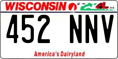 WI license plate 452NNV