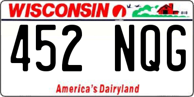 WI license plate 452NQG