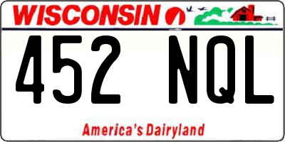 WI license plate 452NQL