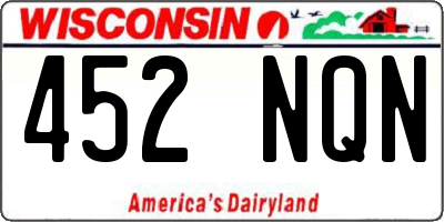 WI license plate 452NQN