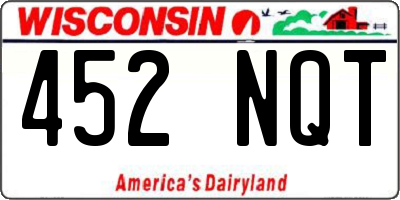 WI license plate 452NQT
