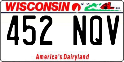 WI license plate 452NQV