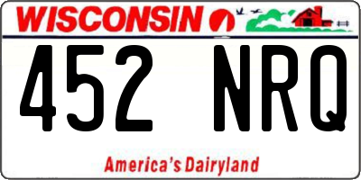 WI license plate 452NRQ