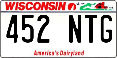 WI license plate 452NTG