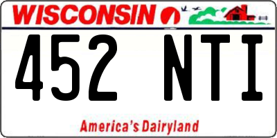 WI license plate 452NTI