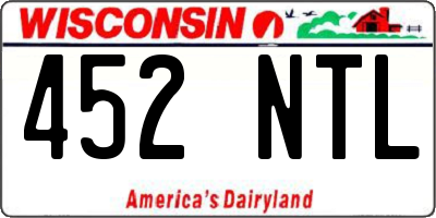 WI license plate 452NTL
