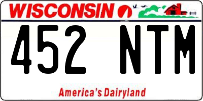 WI license plate 452NTM
