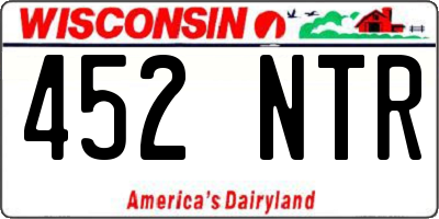 WI license plate 452NTR