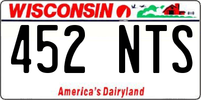 WI license plate 452NTS