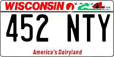 WI license plate 452NTY