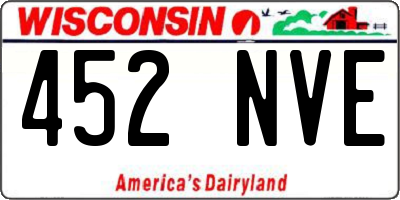 WI license plate 452NVE