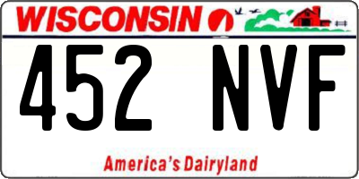 WI license plate 452NVF