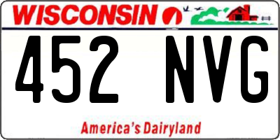WI license plate 452NVG