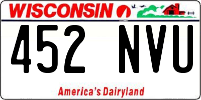 WI license plate 452NVU
