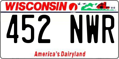 WI license plate 452NWR