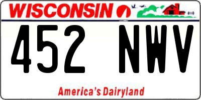 WI license plate 452NWV