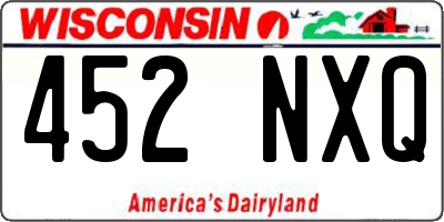 WI license plate 452NXQ