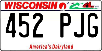 WI license plate 452PJG