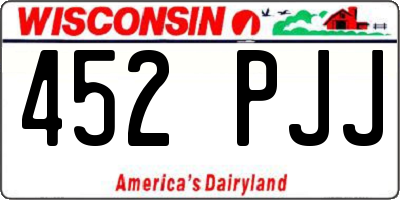 WI license plate 452PJJ