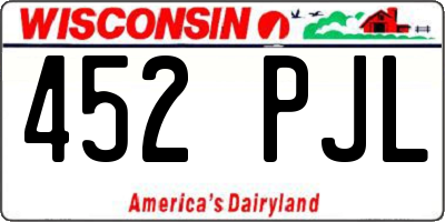 WI license plate 452PJL
