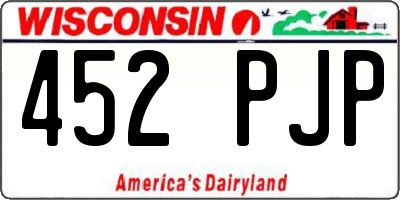 WI license plate 452PJP