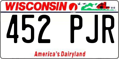 WI license plate 452PJR