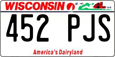 WI license plate 452PJS