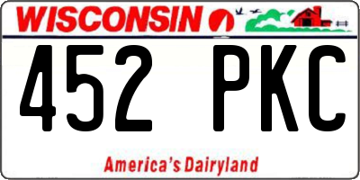 WI license plate 452PKC
