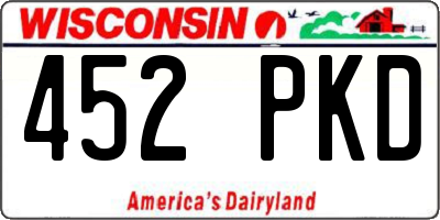WI license plate 452PKD