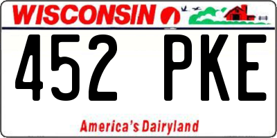 WI license plate 452PKE