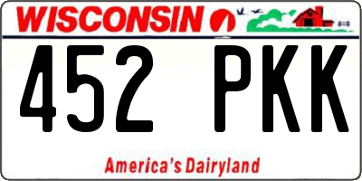 WI license plate 452PKK