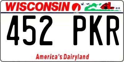 WI license plate 452PKR