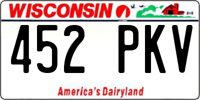 WI license plate 452PKV