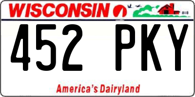 WI license plate 452PKY