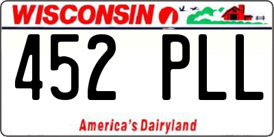 WI license plate 452PLL