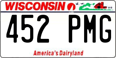 WI license plate 452PMG