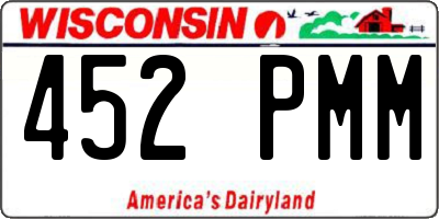 WI license plate 452PMM