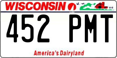 WI license plate 452PMT