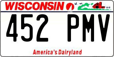 WI license plate 452PMV