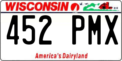 WI license plate 452PMX