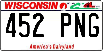 WI license plate 452PNG