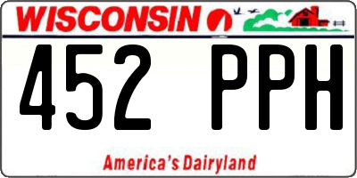 WI license plate 452PPH