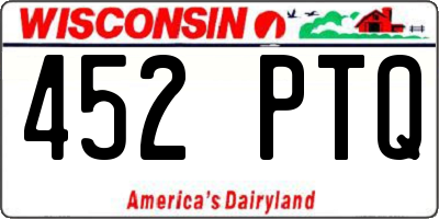 WI license plate 452PTQ